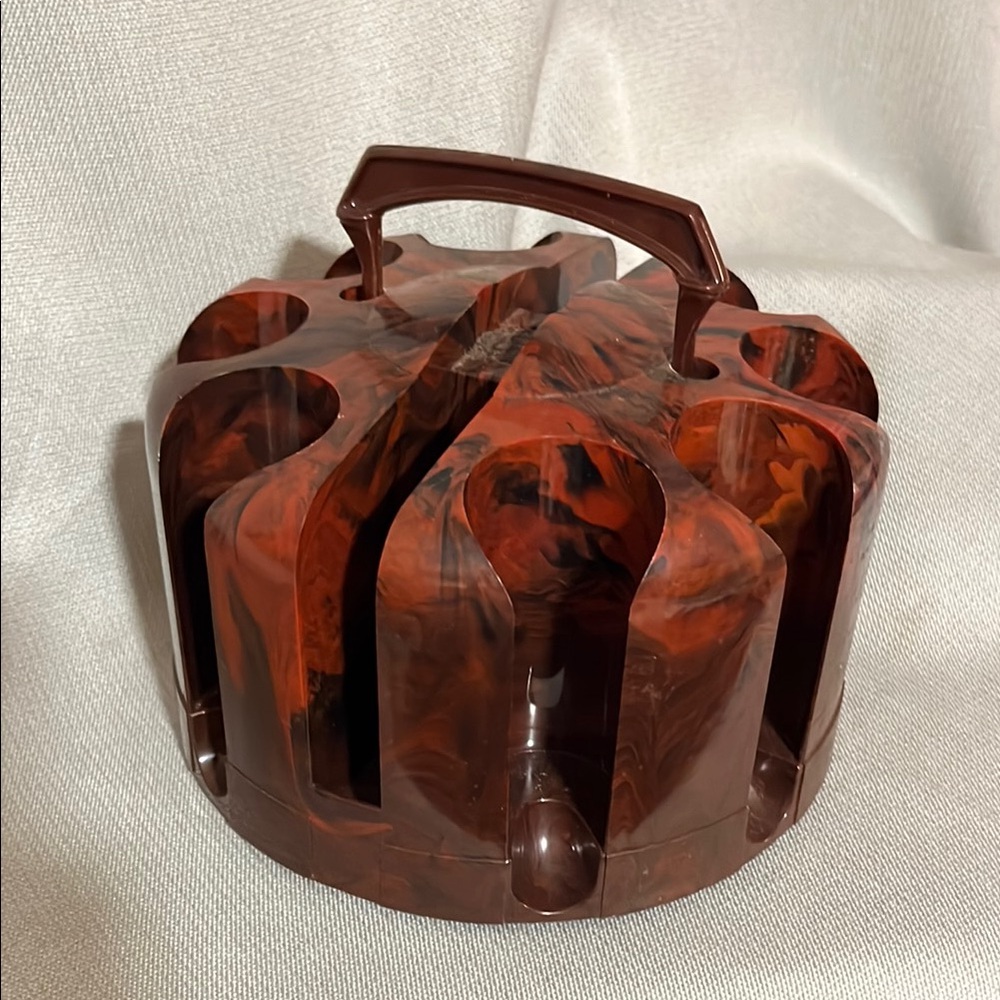 Vintage Poker Chip Card Caddy